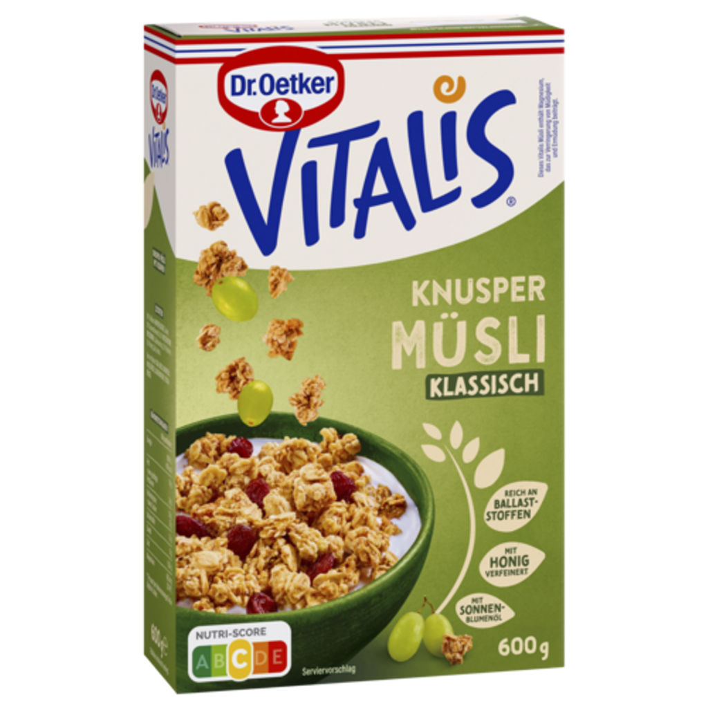 Dr.Oetker Vitalis хрустящий мюсли 600g