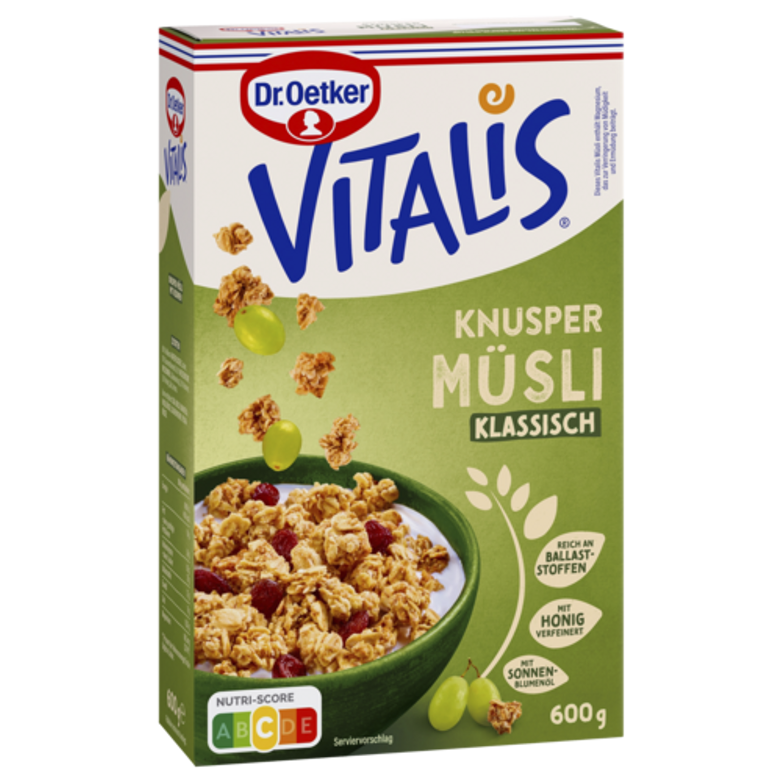Dr.Oetker Vitalis хрустящий мюсли 600g
