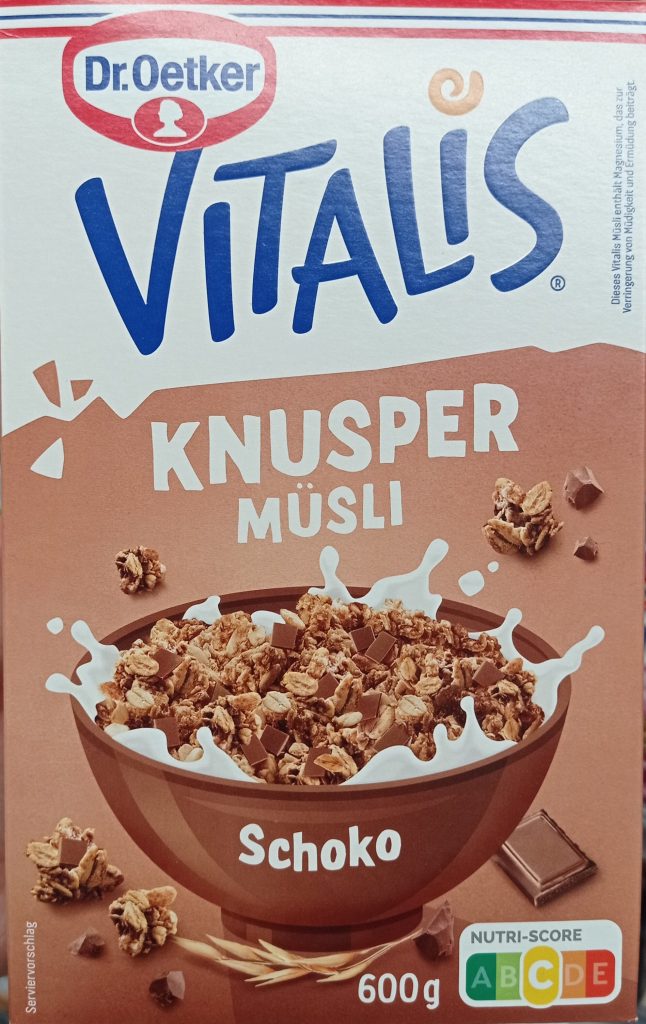 Dr.Oetker Vitalis хрустящий шоколад мюсли 600g