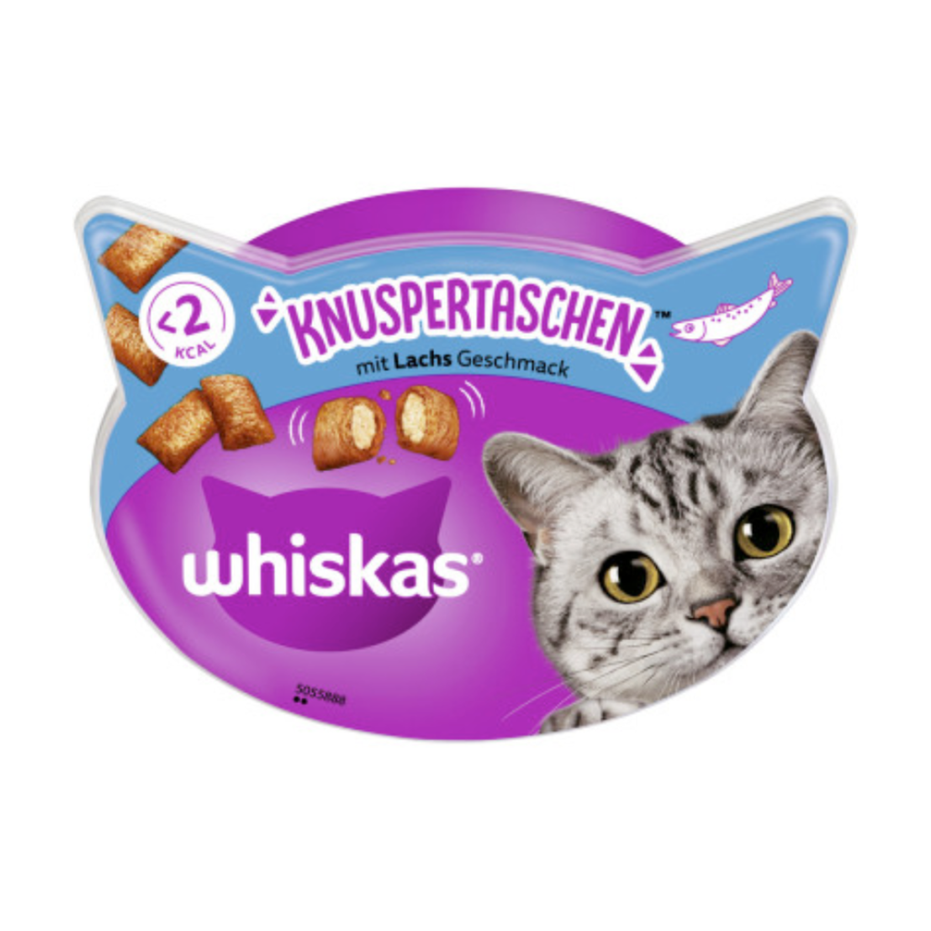 Whiskas Knuspertaschen mit Lachs Geschmack 60g