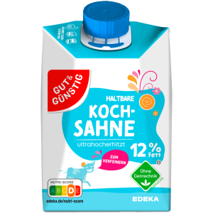 GUT&GÜNSTIG Kochsahne 12% 200g VLOG