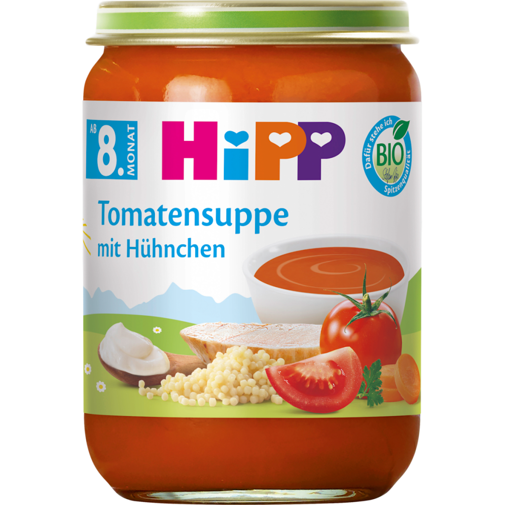 Bio Hipp Tomatensuppe mit Hühnchen 190g