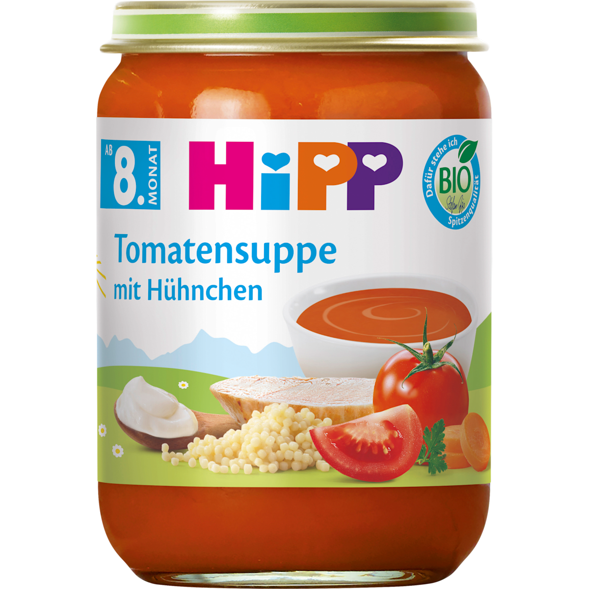 Bio Hipp Tomatensuppe mit Hühnchen 190g