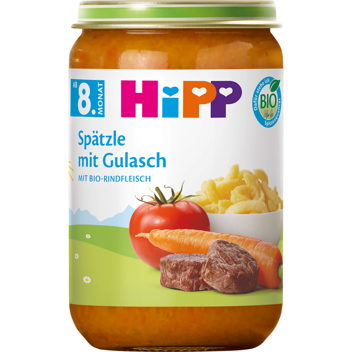 Bio Hipp Spätzle mit Gulasch 220g