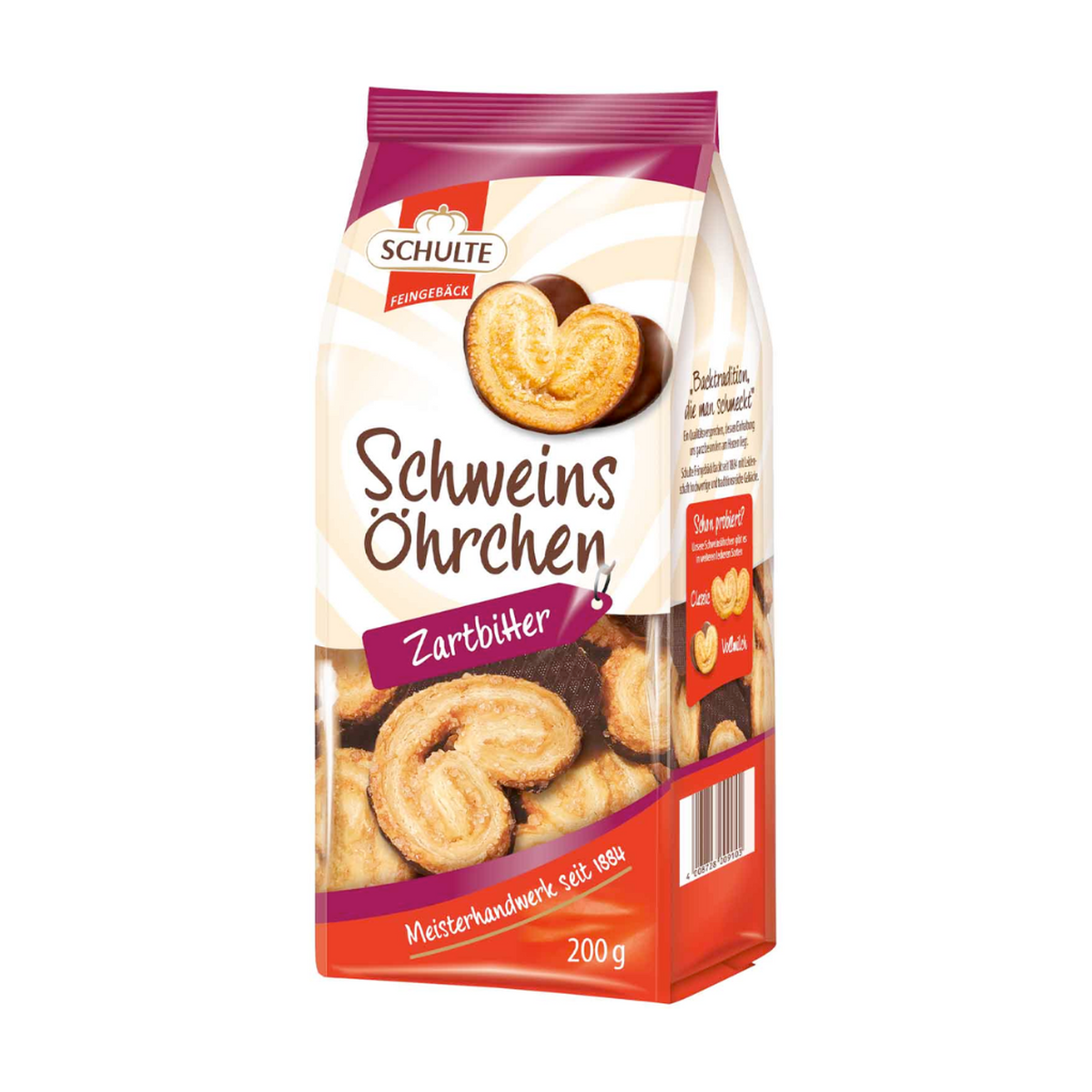 Schulte Schweinsöhrchen Zartbitter 200g