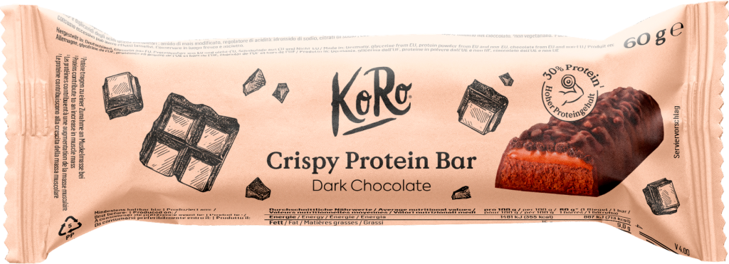 Koro Crispy Protein Bar Dark Chocolate 60g