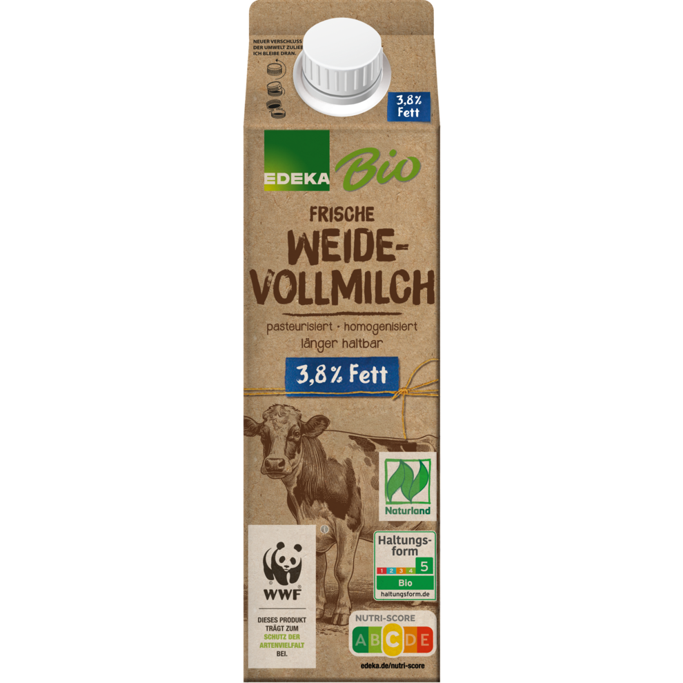 Bio EDEKA ESL пастбищное молоко 3,8% 1l