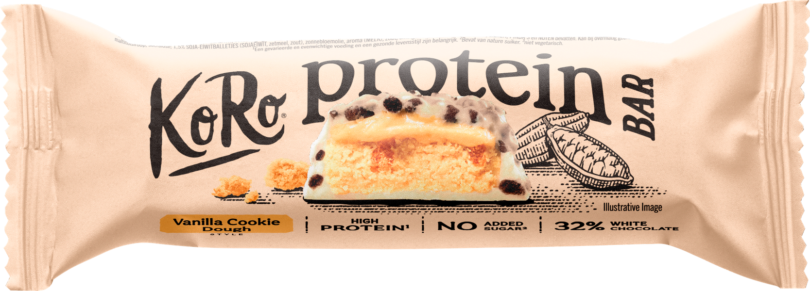 Koro Crispy Protein Bar Vanilla Cookie Dough Style 60g