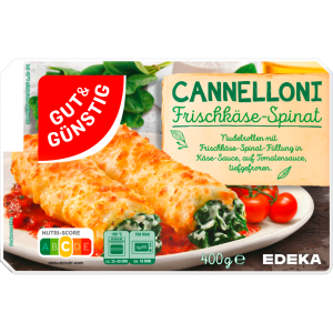 GUT&GÜNSTIG Cannelloni Ricotta Spinat 400g