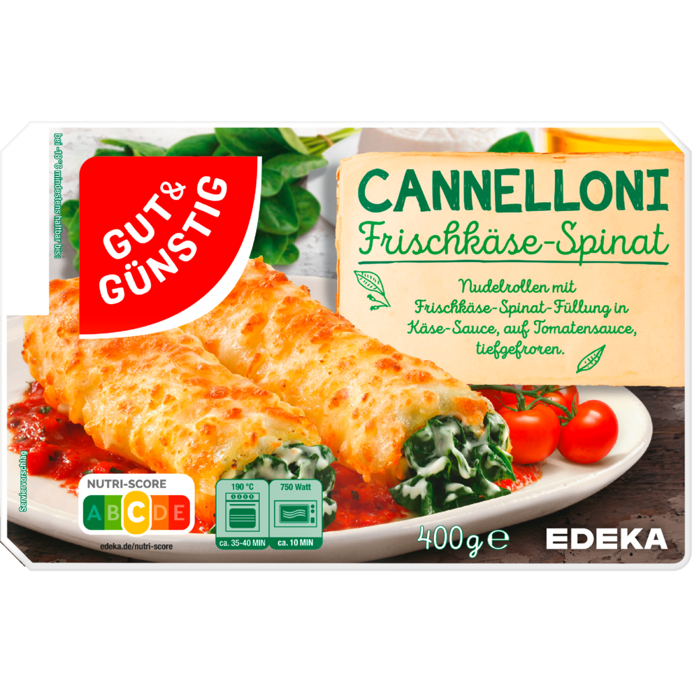 GUT&GÜNSTIG Cannelloni Ricotta Spinat 400g