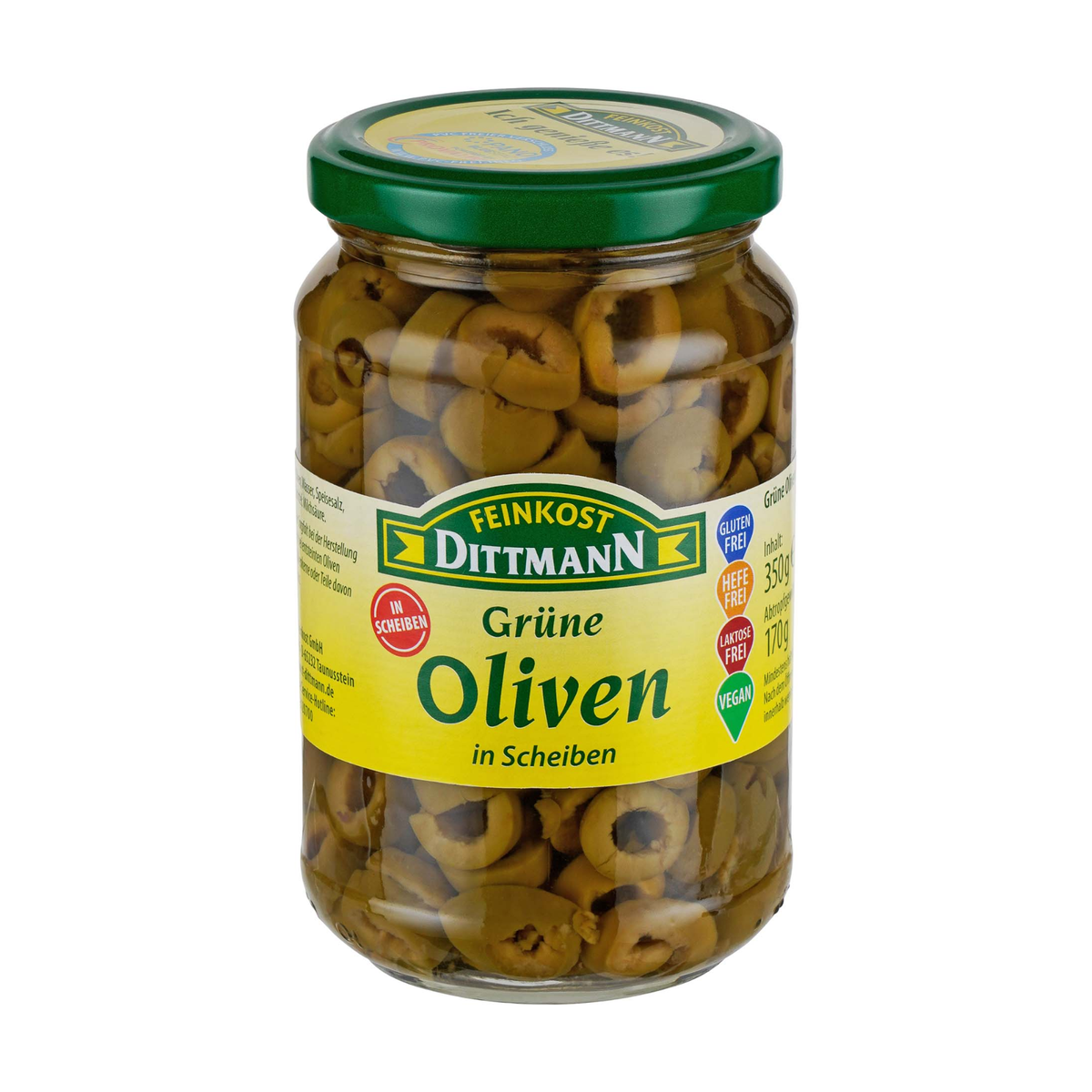 Feinkost Dittmann Oliven Grün in Scheiben 350g