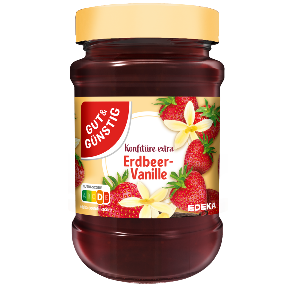 GUT&GÜNSTIG Konfitüre Erdbeer-Vanille 450g