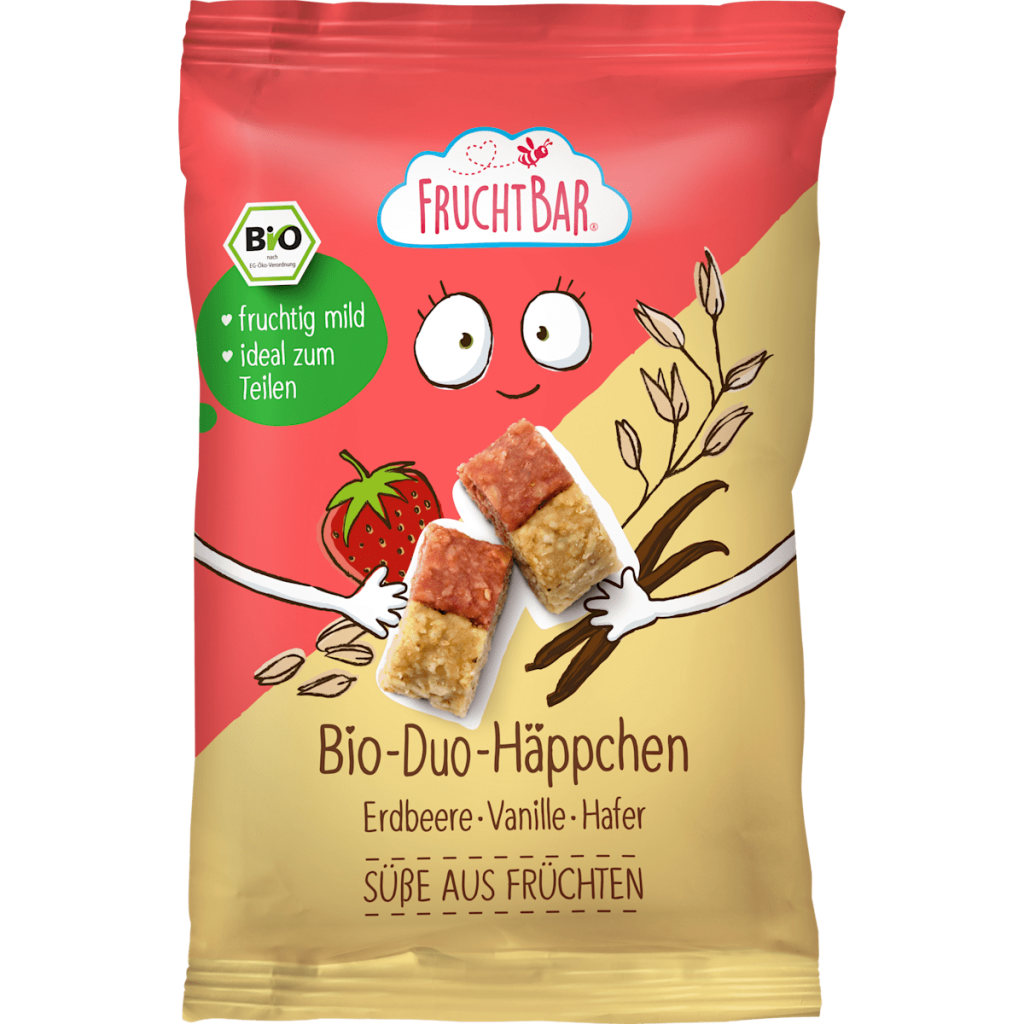 Bio Fruchtbar Duo-Häppchen Erdbeere Vanille Hafer 40g