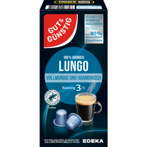 GUT&GÜNSTIG Kaffeekapseln Lungo 20ST 104g