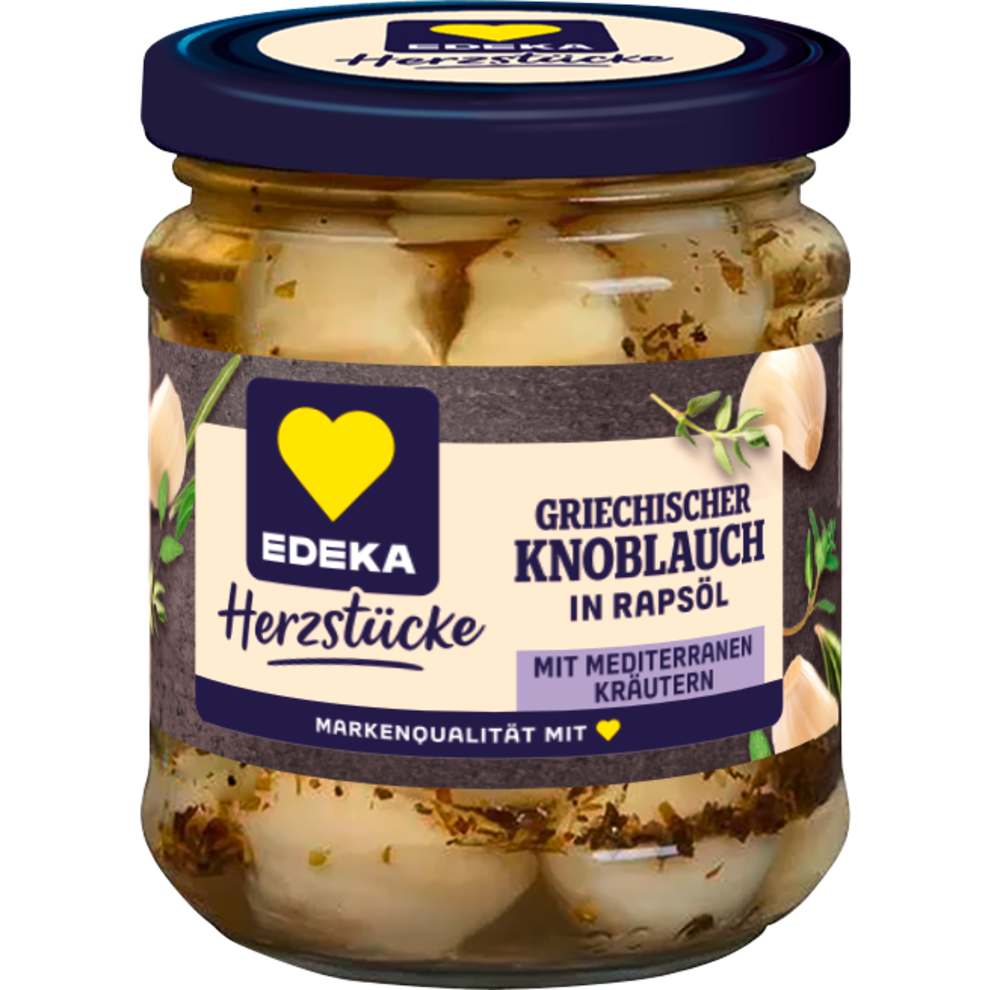 EDEKA Herzstücke Knoblauch in Kräuter Marinade 185g