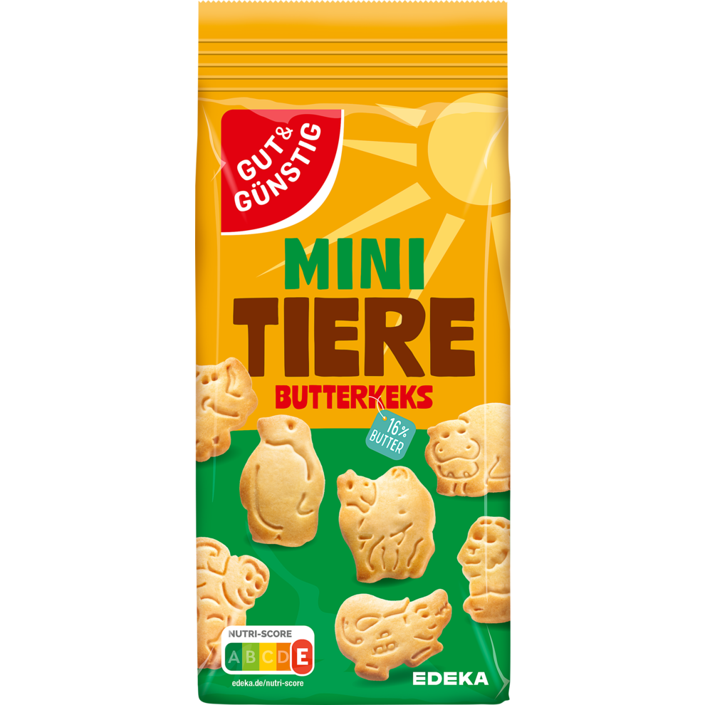 GUT&GÜNSTIG Mini Butterkeks Tiere 150g