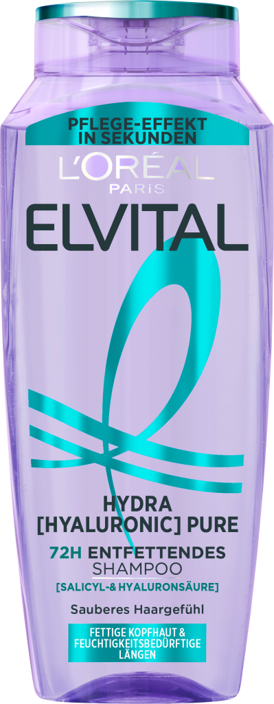 Elvital Hydra Hyaluronic Pure 72H Entfettendes Shampoo 300ml