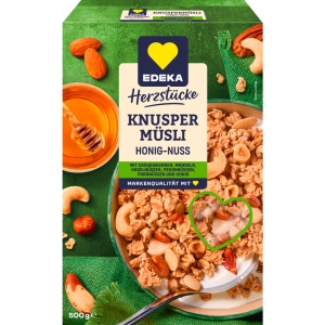 EDEKA Herzstücke Knuspermüsli Honig-Nuss 500g