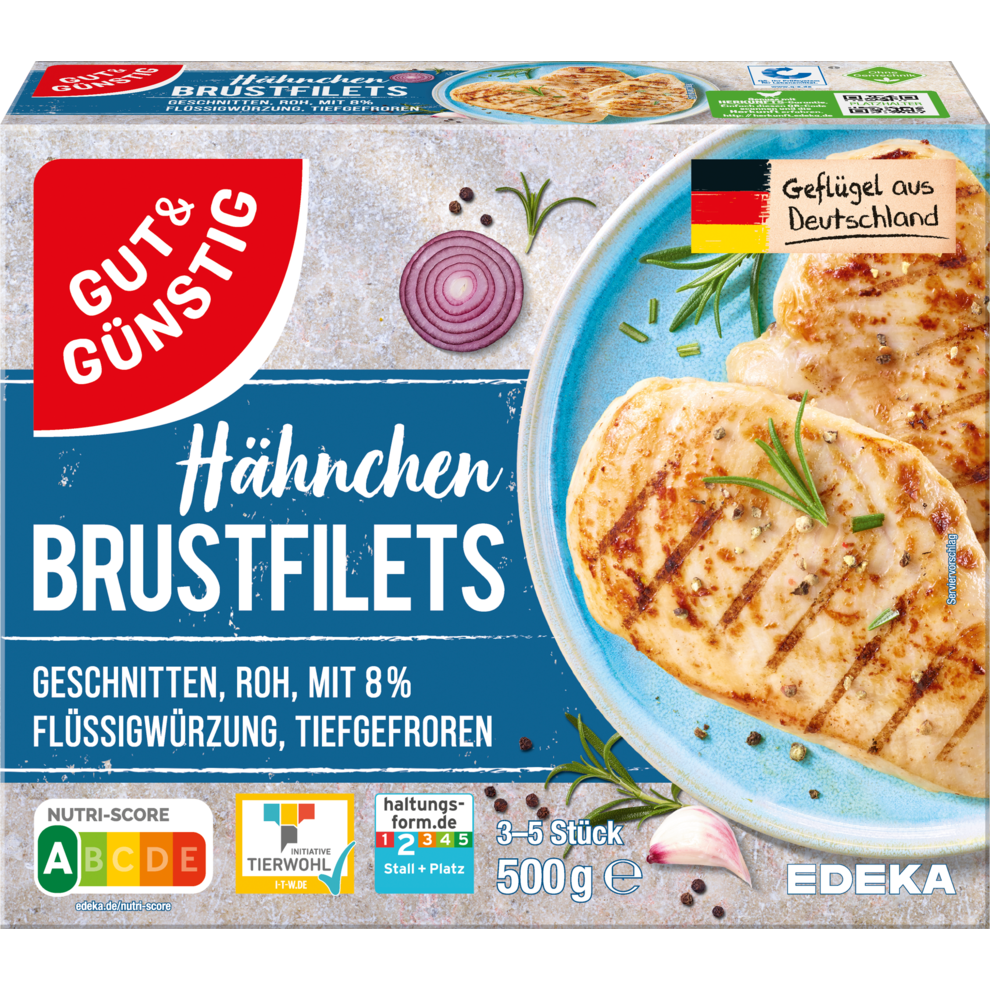 GUT&GÜNSTIG Hähnchenbrustfilet unpaniert 500g VLOG QS ITW