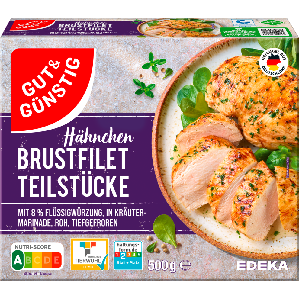 GUT&GÜNSTIG Hähnchenbrustfilet Kräuter 500g VLOG QS ITW