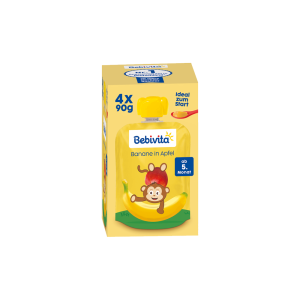 Bebivita Baby Quetschbeutel Banane in Apfel 4x90g