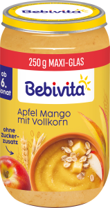 Bio Bebivita Frucht und Getreide Apfel Mango mit Vollkorn ab 6.Monat 250g