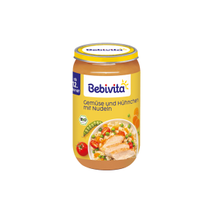 Bio Bebivita Gemüse und Hühnchen mit Nudeln 250g