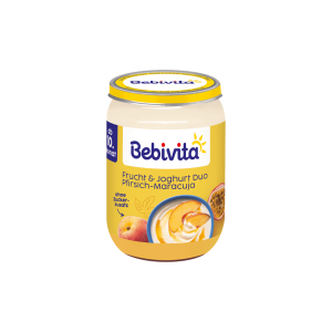 Bio Bebivita Frucht und Joghurt Duo Pfirsich-Maracuja 190g