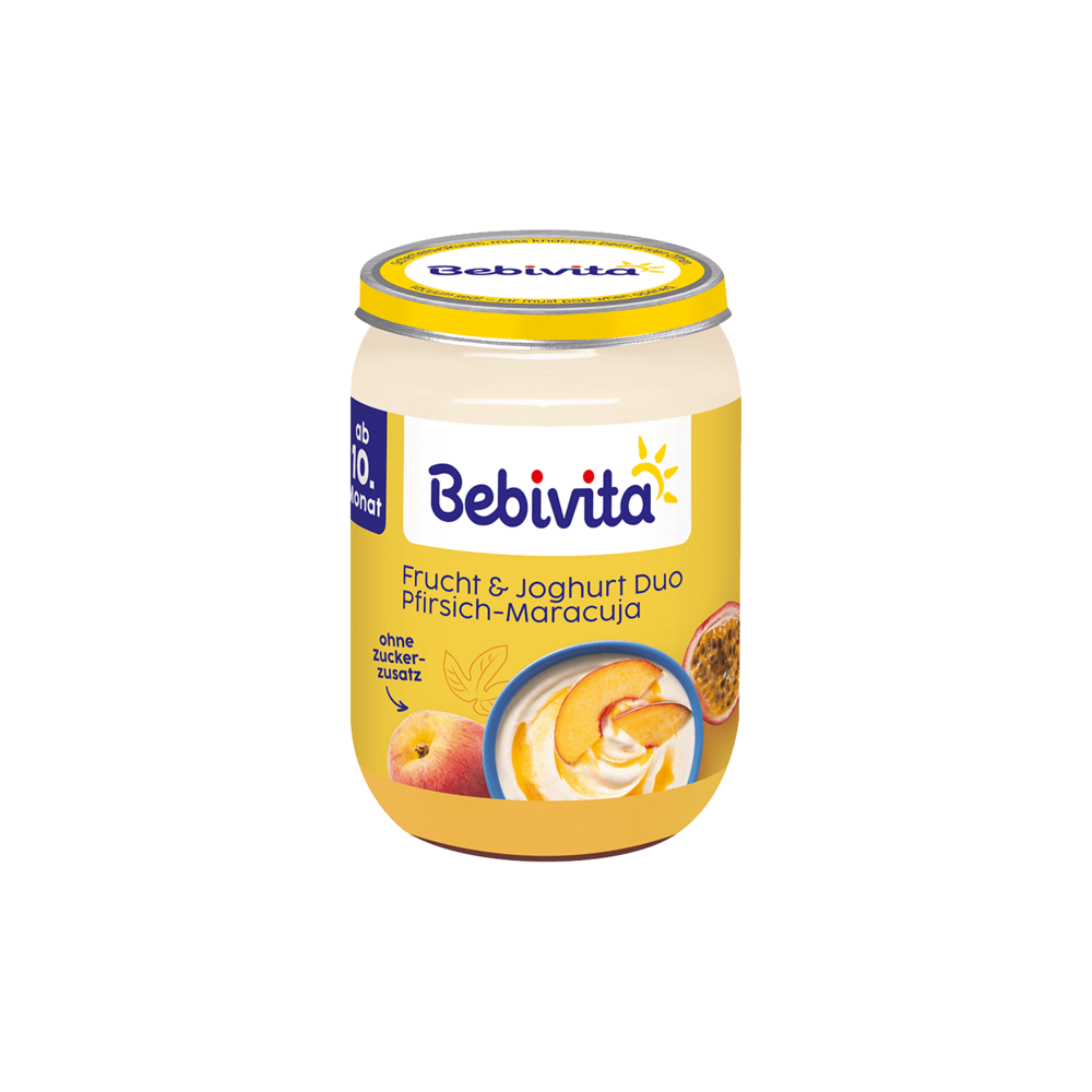 Bio Bebivita Frucht und Joghurt Duo Pfirsich-Maracuja 190g