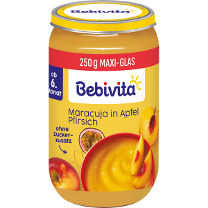 Bio Bebivita фрукты маракуйя, яблоко персик, 6.Monat 250g