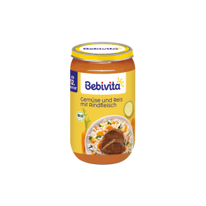 Bio Bebivita Gemüse und Reis mit Rindfleisch 250g