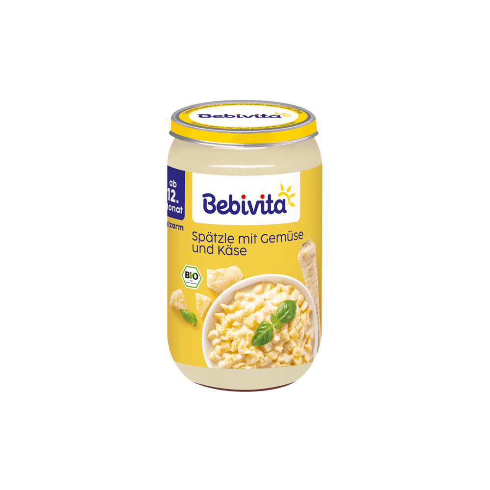 Bio Bebivita Spätzle mit Gemüse und Käse 250g