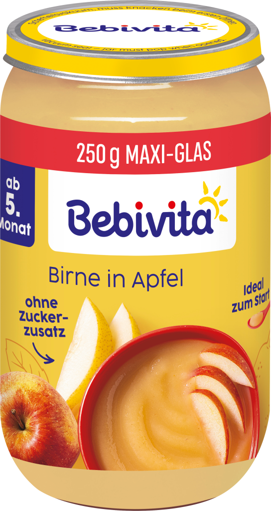 Bio Bebivita фрукты груша, яблоко, 5.Monat 250g