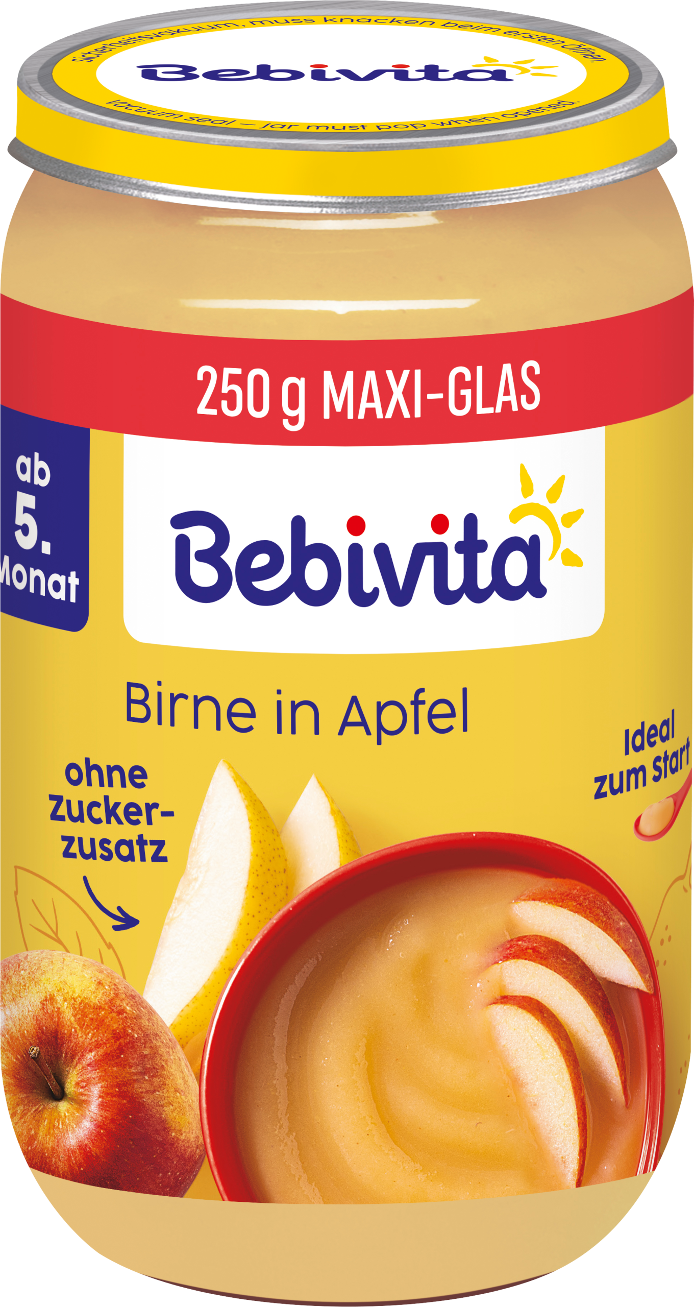 Bio Bebivita фрукты груша, яблоко, 5.Monat 250g
