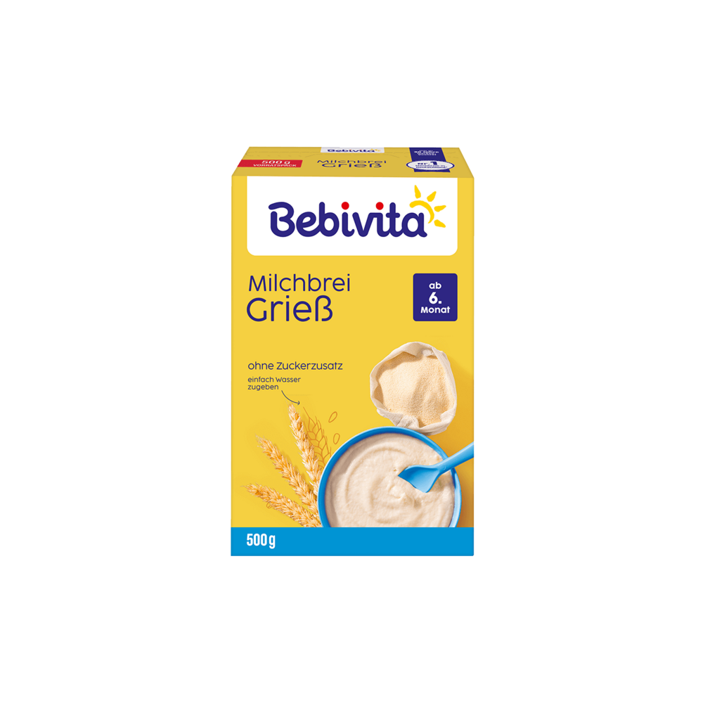 Bebivita Milchbrei ohne Zuckerzusatz Grieß Ab 6. Monat 500g