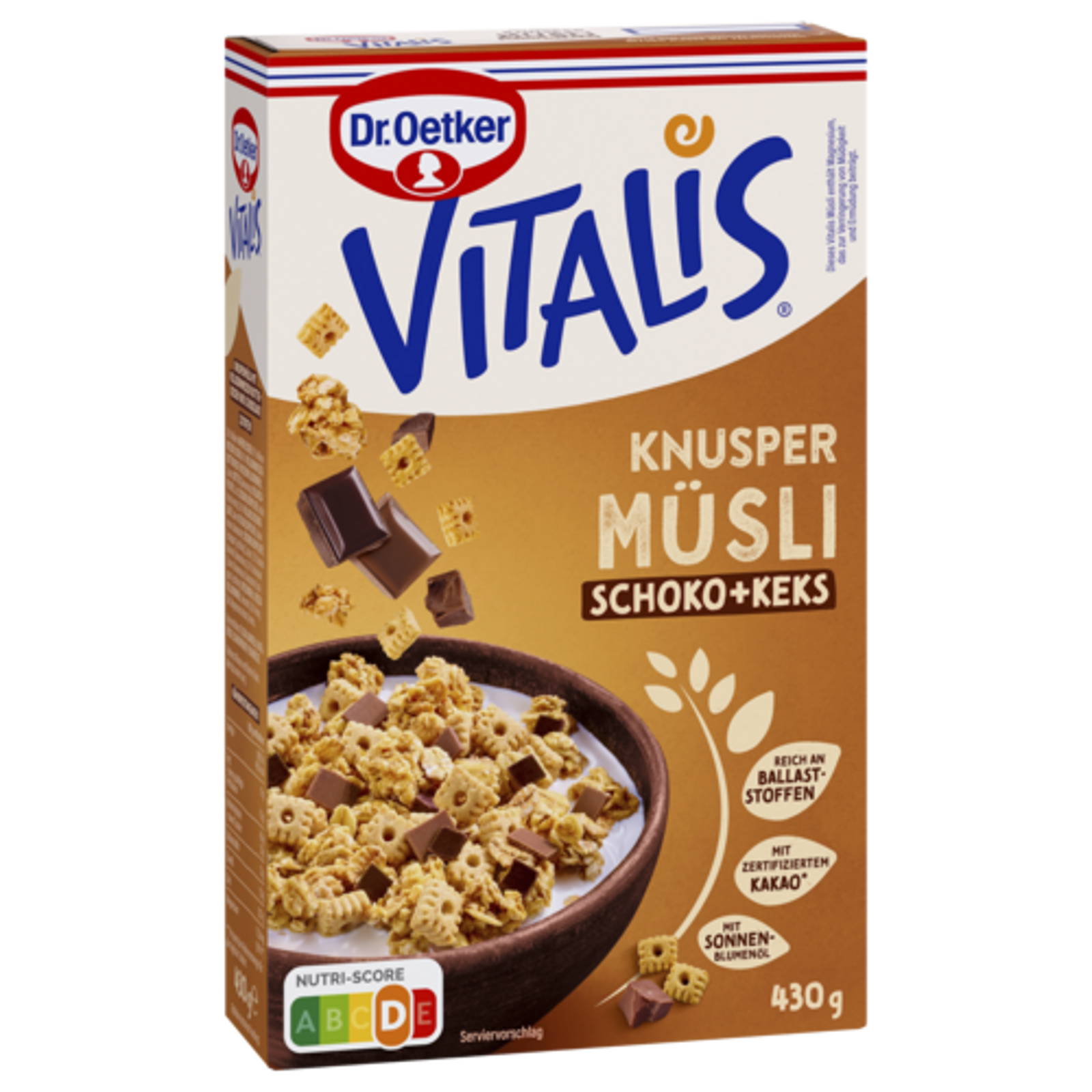 Dr.Oetker Vitalis Knuspermüsli Schoko Keks 430g