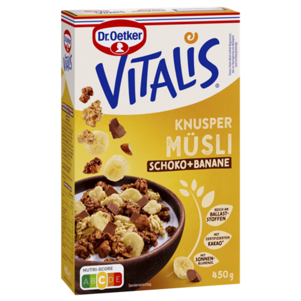 Dr.Oetker Vitalis Knuspermüsli Schoko Banane 450g
