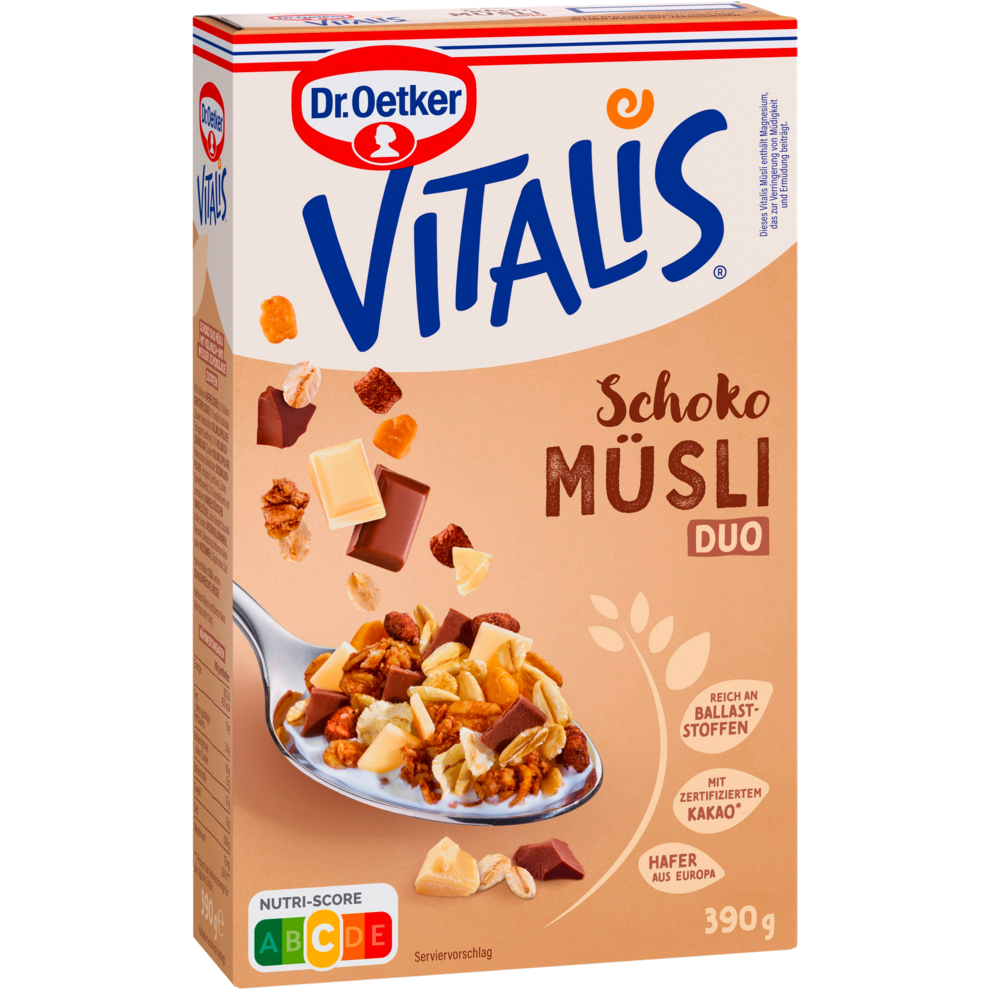 Dr.Oetker Vitalis шоколад дуо мюсли 390g