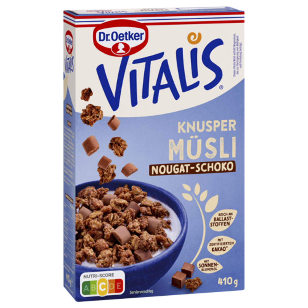 Dr.Oetker Vitalis Knuspermüsli Nougat-Schoko 410g