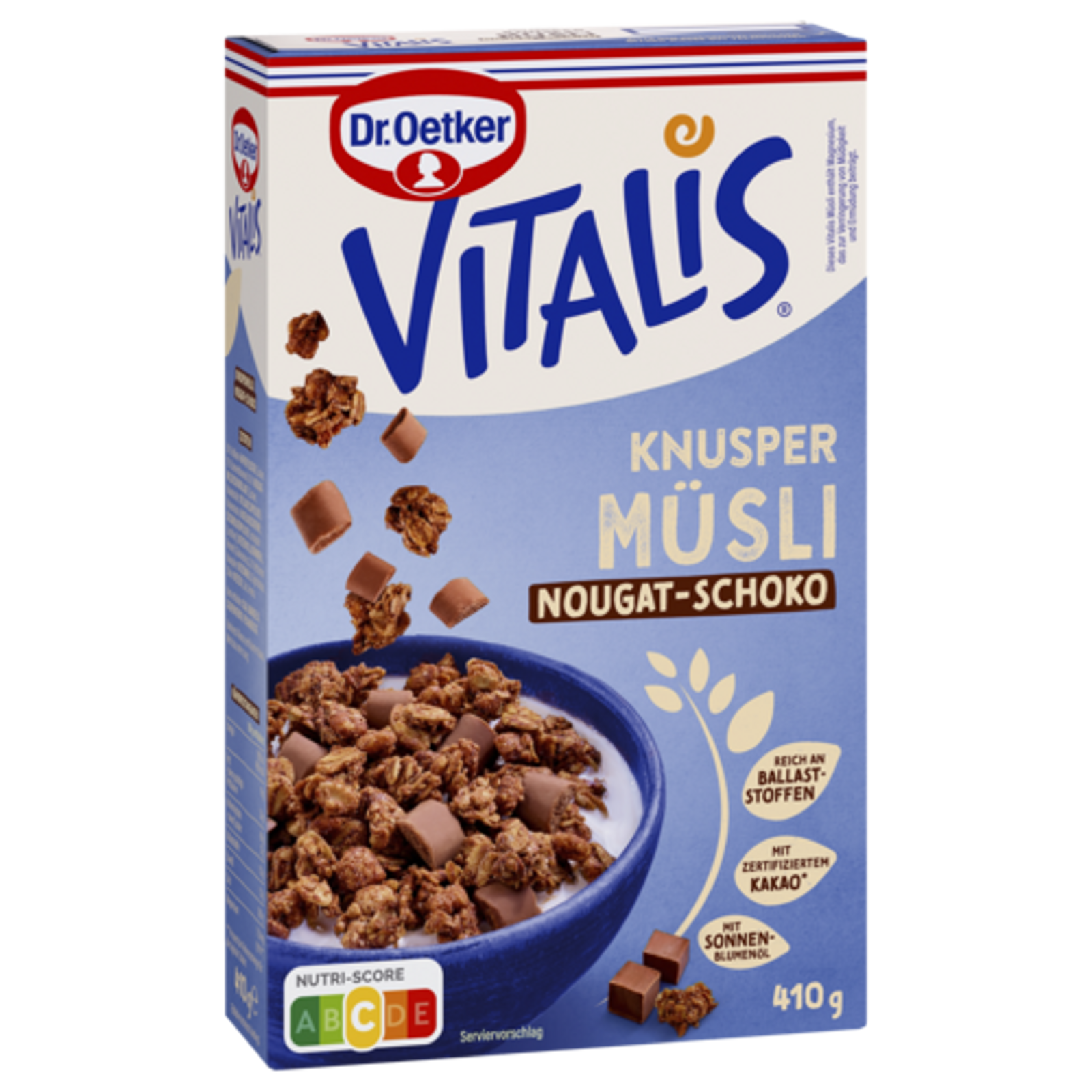 Dr.Oetker Vitalis Knuspermüsli Nougat-Schoko 410g