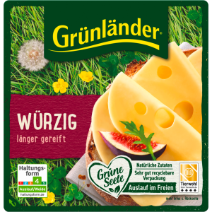 Grünländer Scheiben Würzig 48% 140g