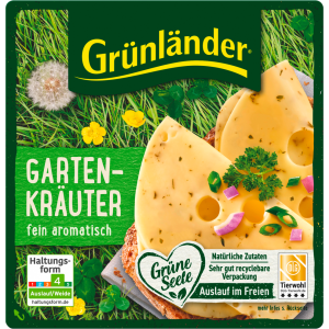 Grünländer Scheiben Gartenkräuter 48% 140g