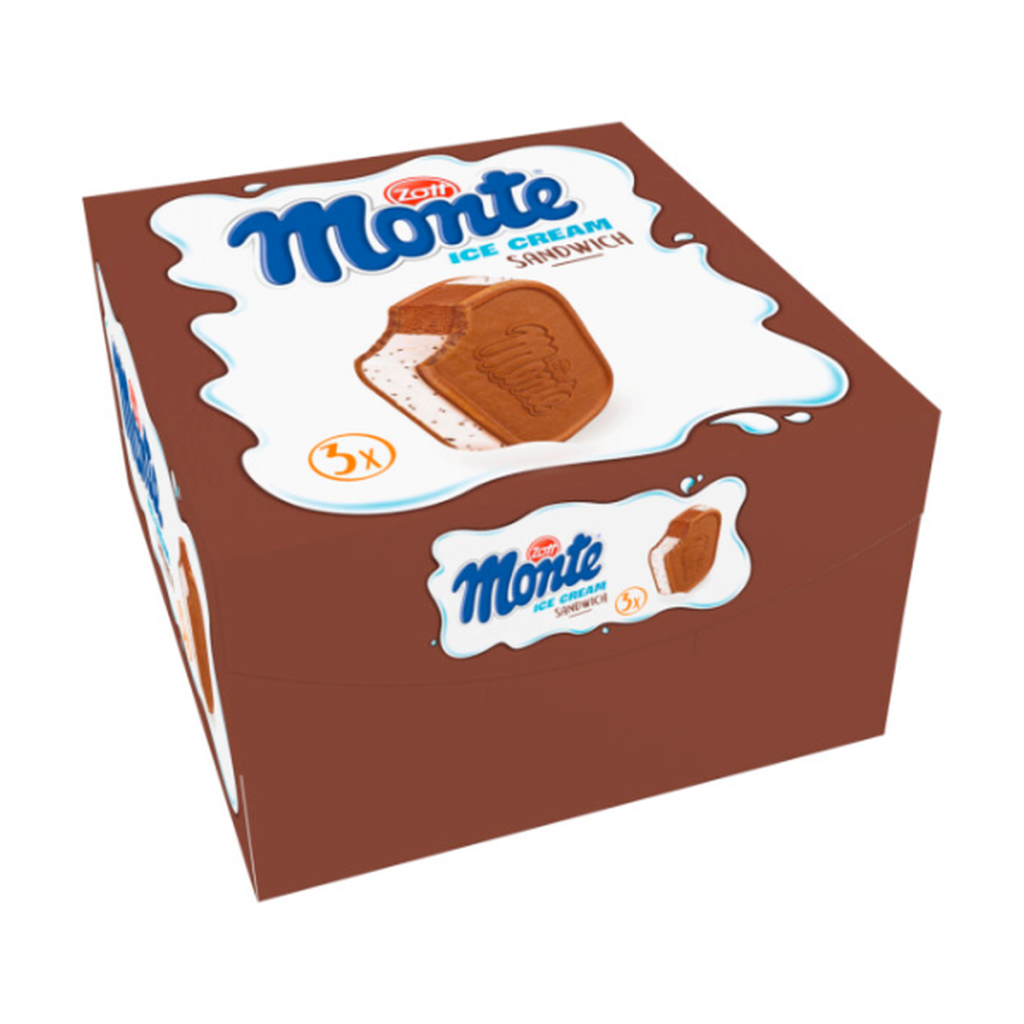Zott Monte Milcheis Sandwich 3x120ml