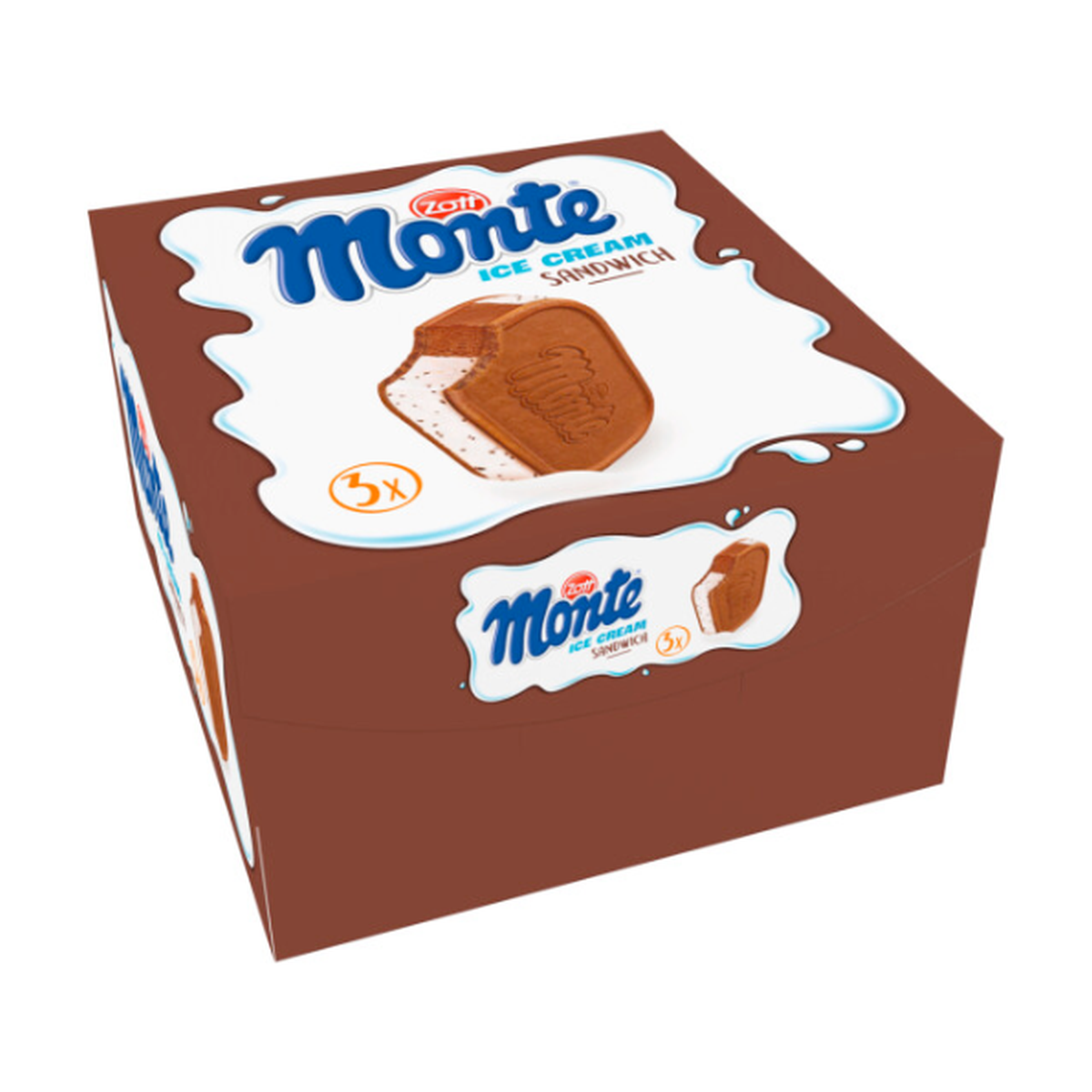 Zott Monte Milcheis Sandwich 3x120ml