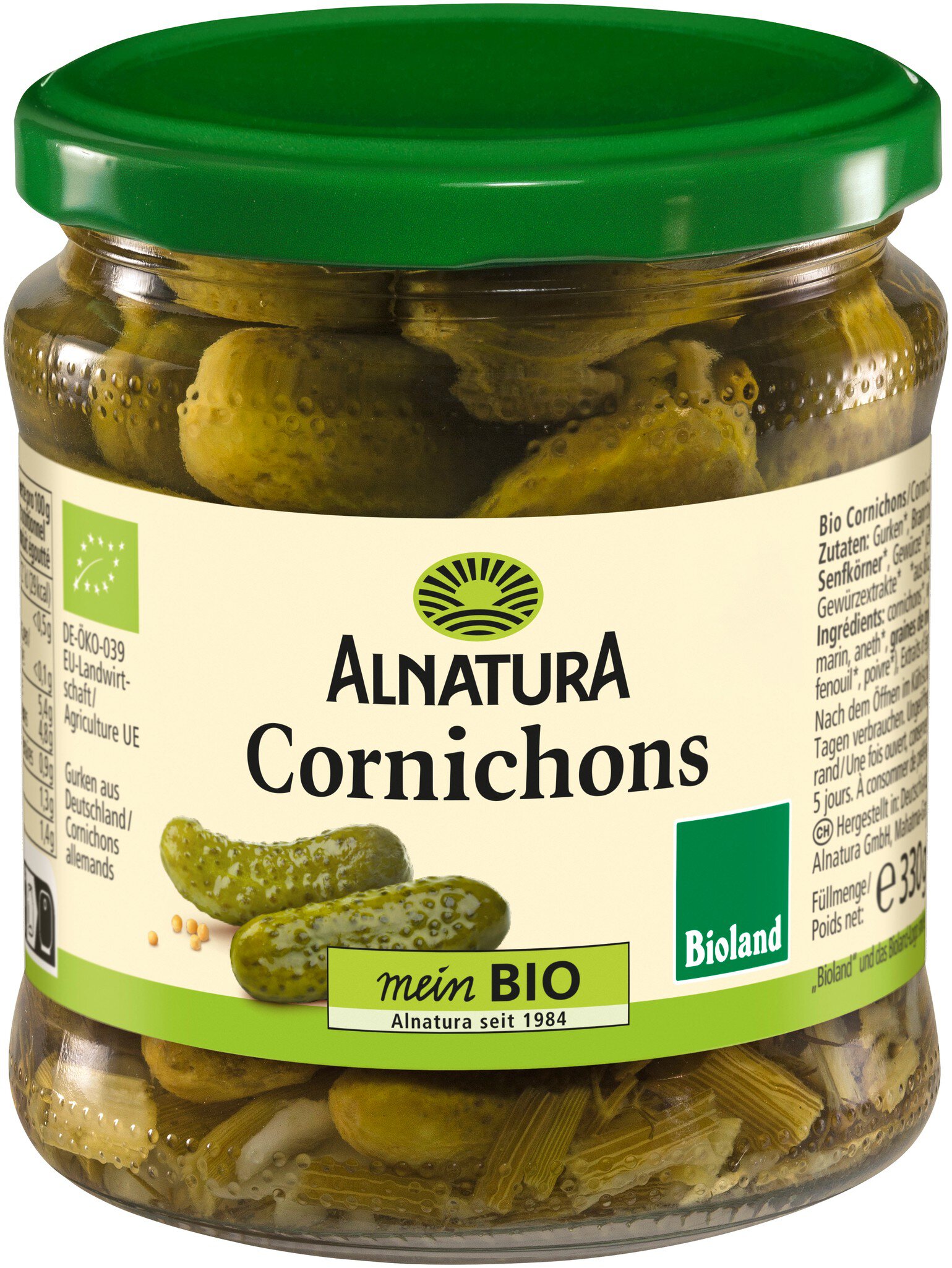 Bio Alnatura Cornichons 330g