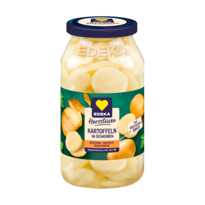 EDEKA Herzstücke Speisekartoffeln in Scheiben geschält und gekocht 680g
