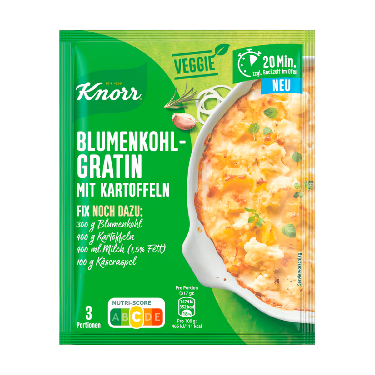 Knorr Fix Blumenkohl-Auflauf mit Kartoffeln 38g
