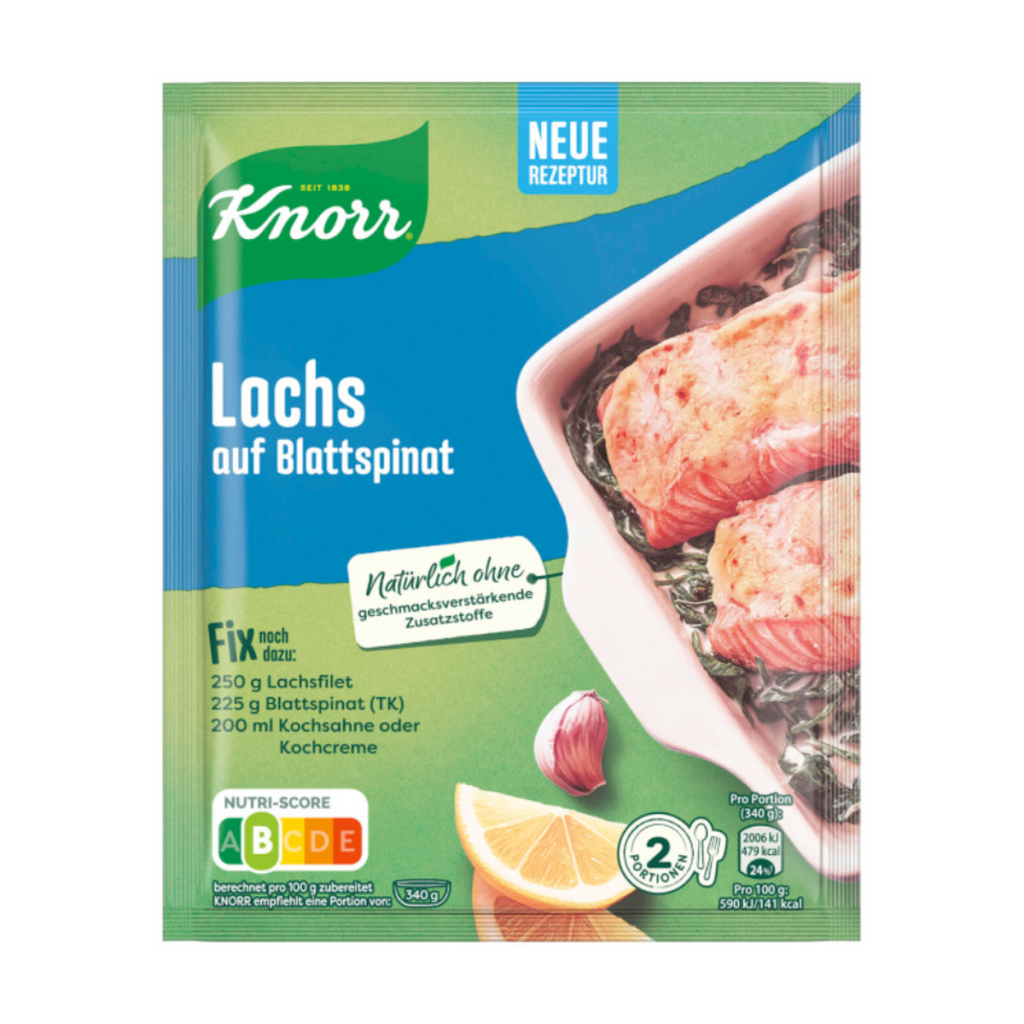 Knorr Fix Lachs auf Blattspinat 28g