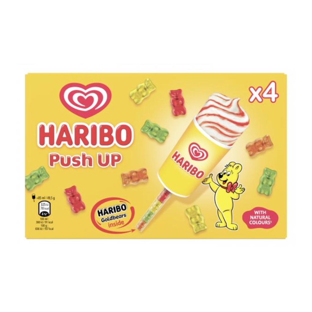 Langnese Push Up Haribo Eis 4x85ml