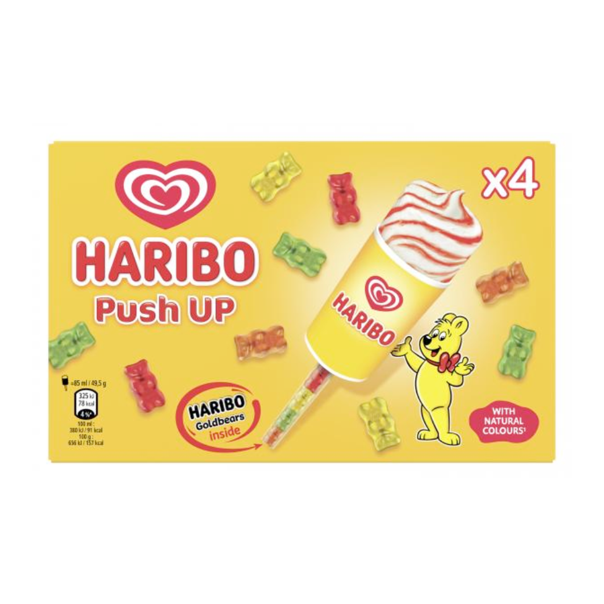 Langnese Push Up Haribo Eis 4x85ml